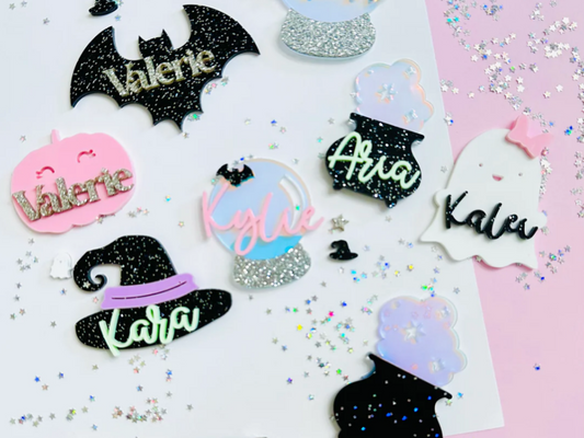 Customized Acrylic Halloween Hair Clips