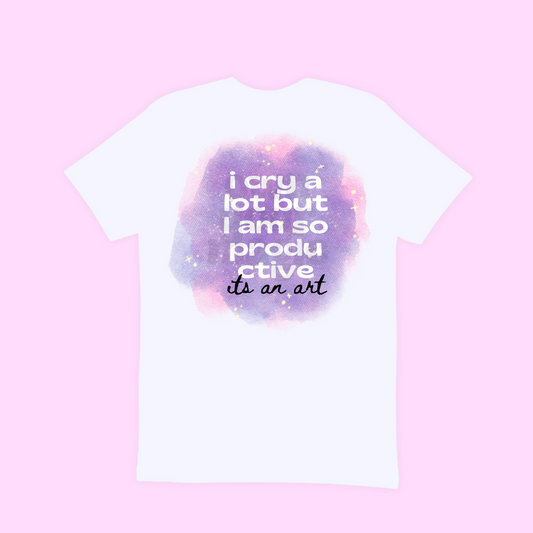 I cry alot - water color purple adult