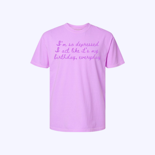 I cry alot - comfort color purple adult