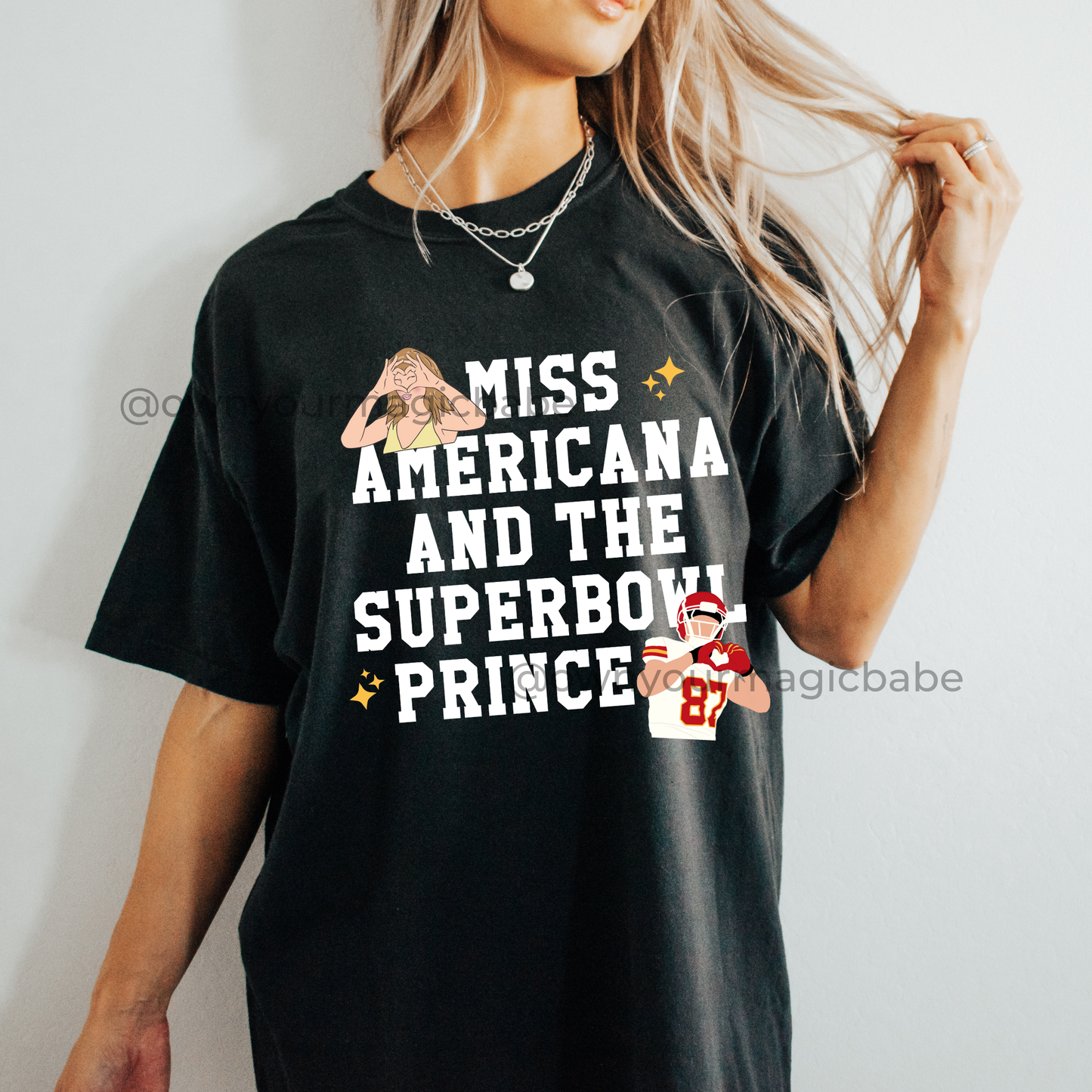 Miss A & SB Prince- SHORT SLEEVES - WHITE FONT