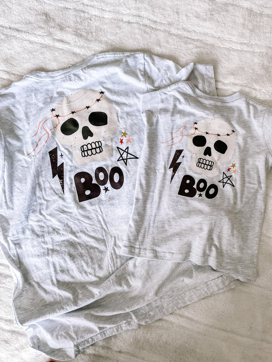 Boo skull front and back