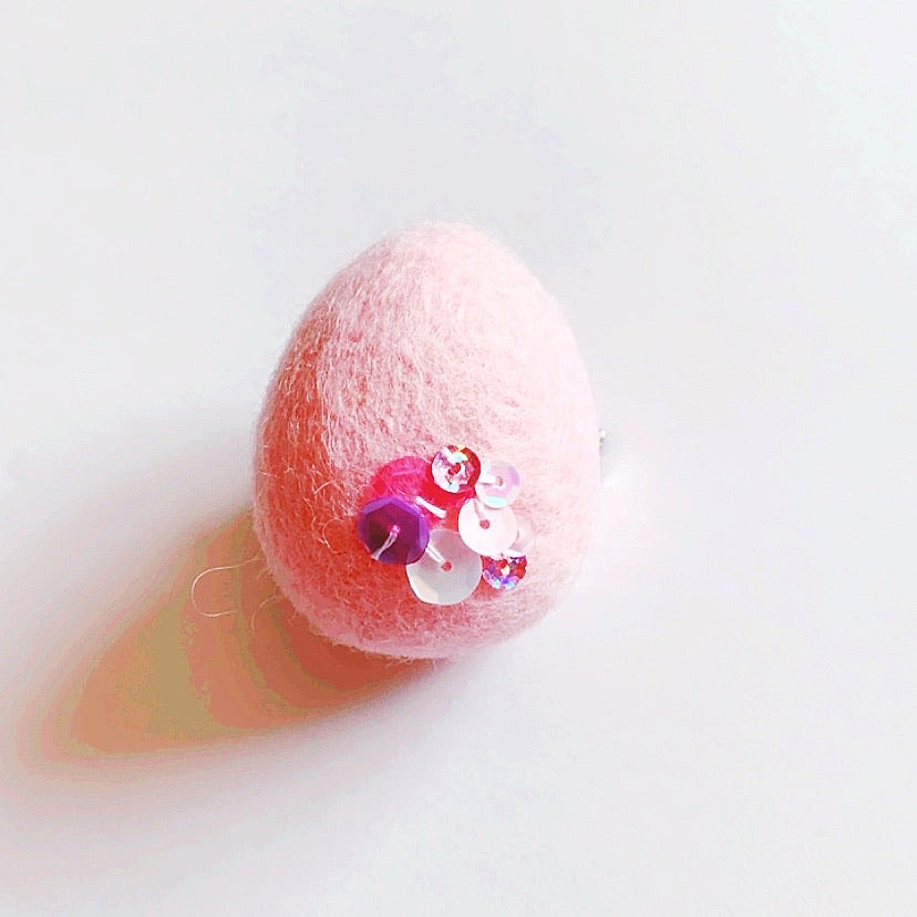 Sequined Easter Egg Hair Clip