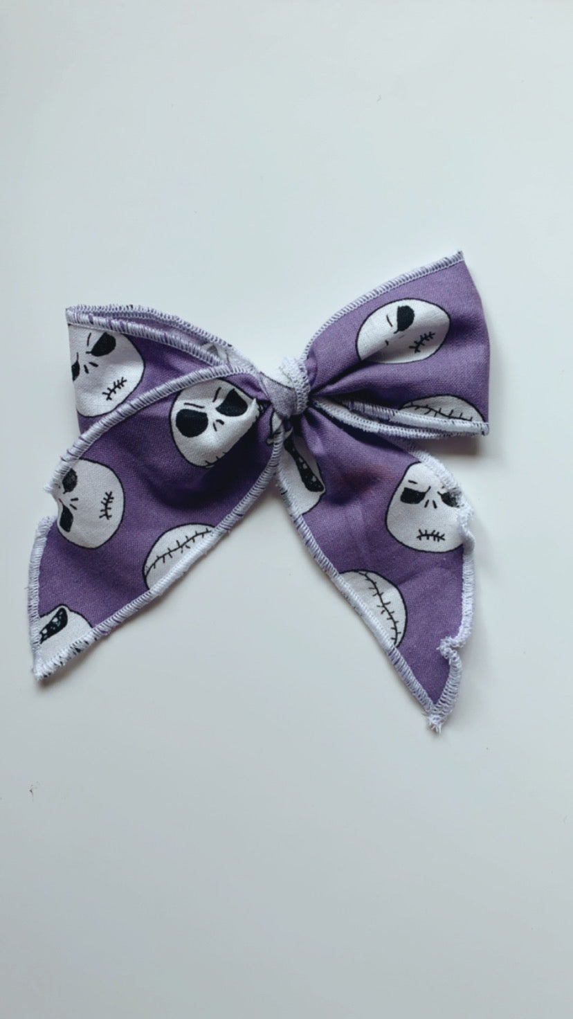 Jack Skellington Oversized Edged Bow
