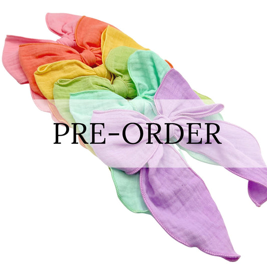 Solid Muslin Colored Bow Strips