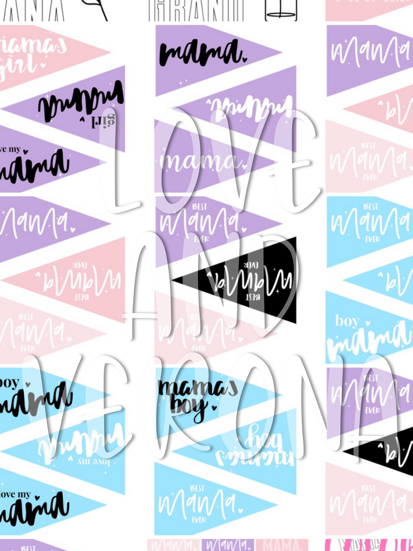 Mother’s Day digital tags and flags