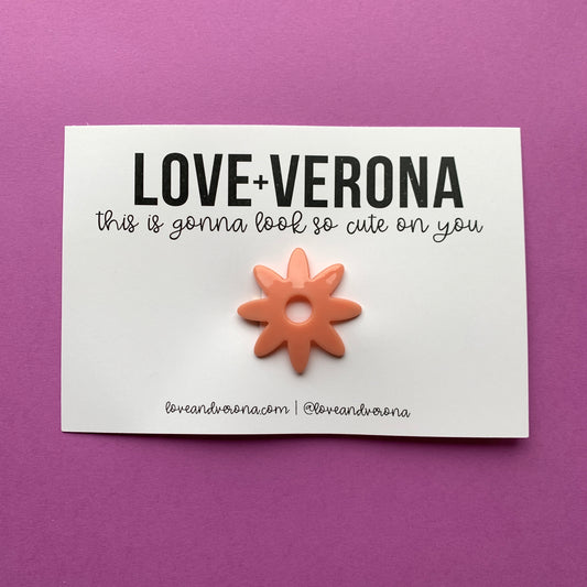 Orange Flower Clip