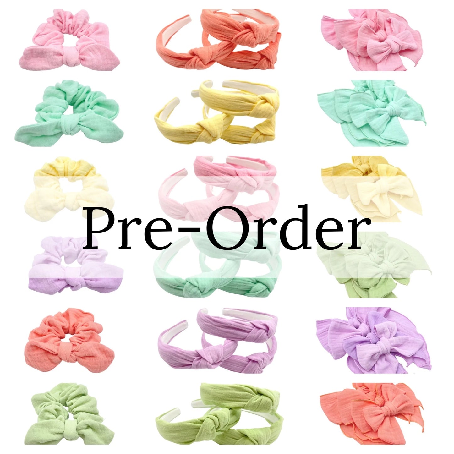 Solid Muslin Colored Bow Strips