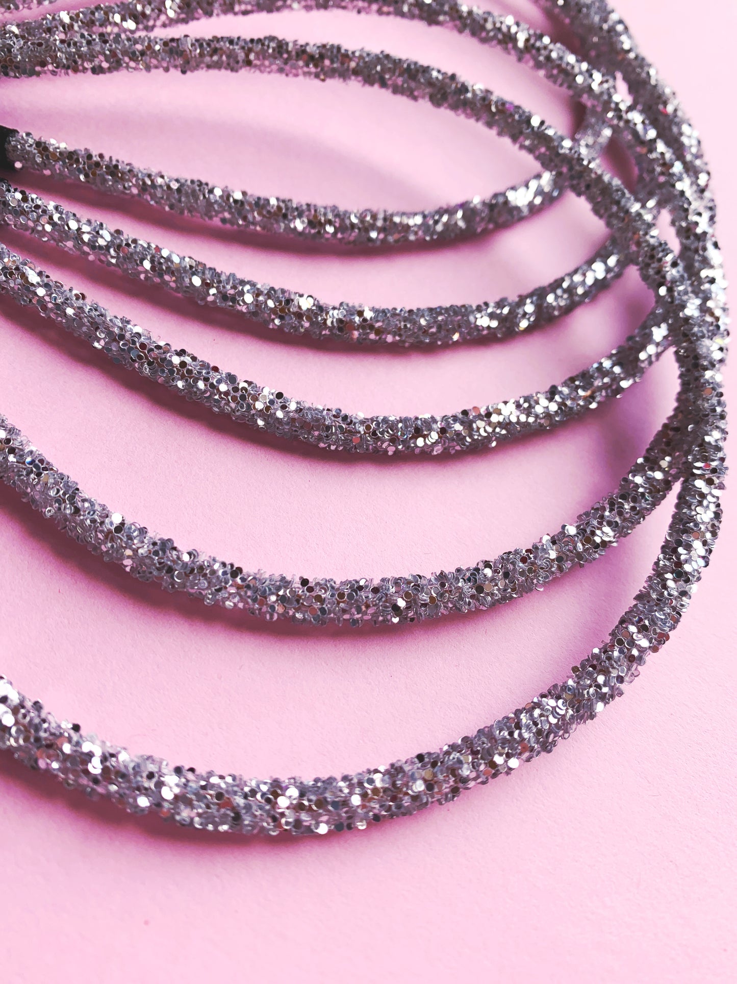 Silver Chunky Glitter Headband