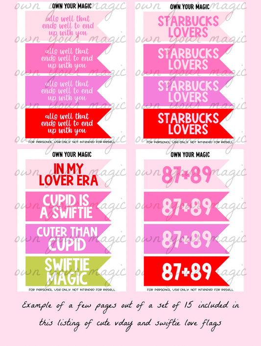 15 pages of Love Flags