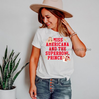 Miss A & SB Prince- SHORT SLEEVES - RED FONT