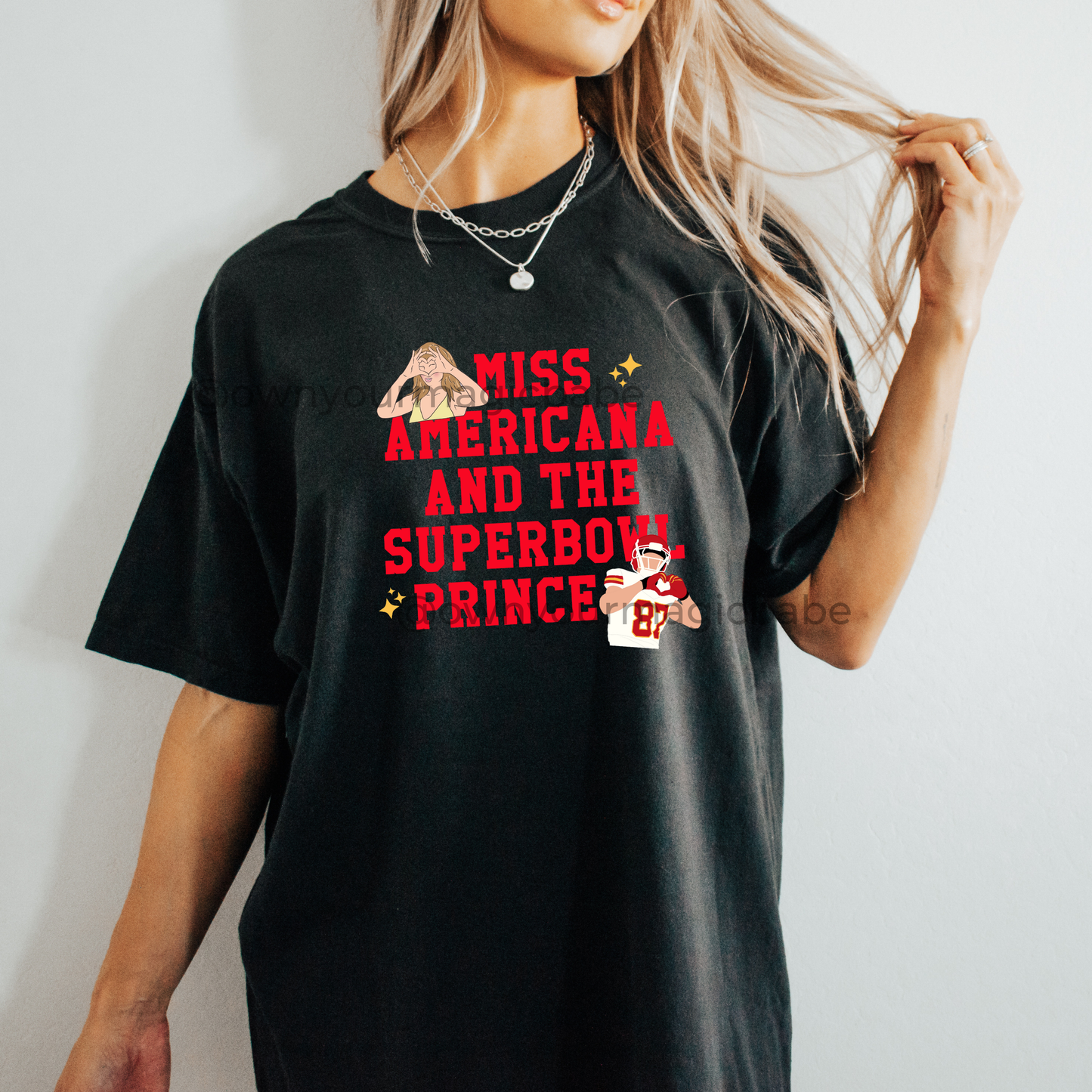 Miss A & SB Prince- SHORT SLEEVES - RED FONT