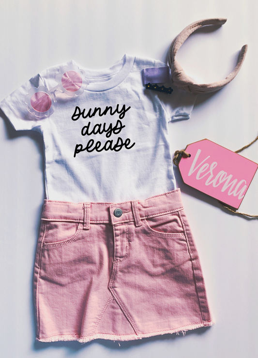 Sunny days please
