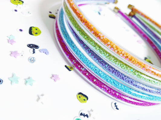 Chunky Glitter Clear Headbands