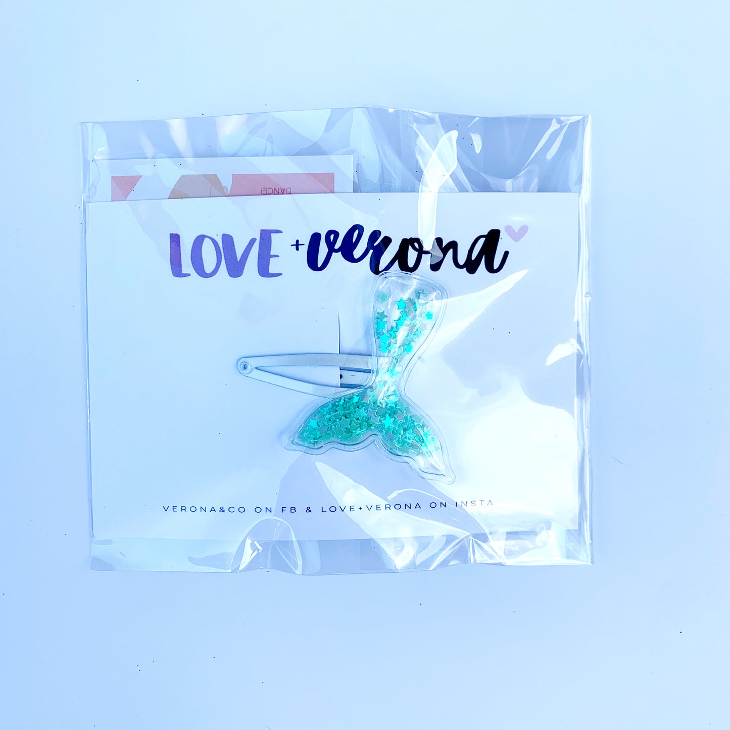 Mint Mermaid Tail snap clip