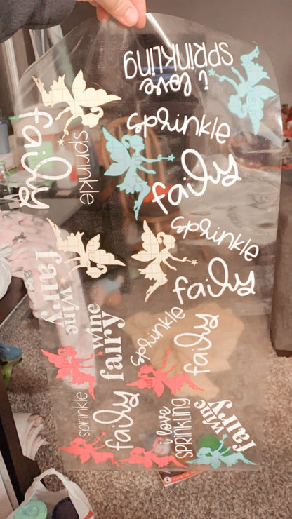 719 Wine Fairy Decals 4x4