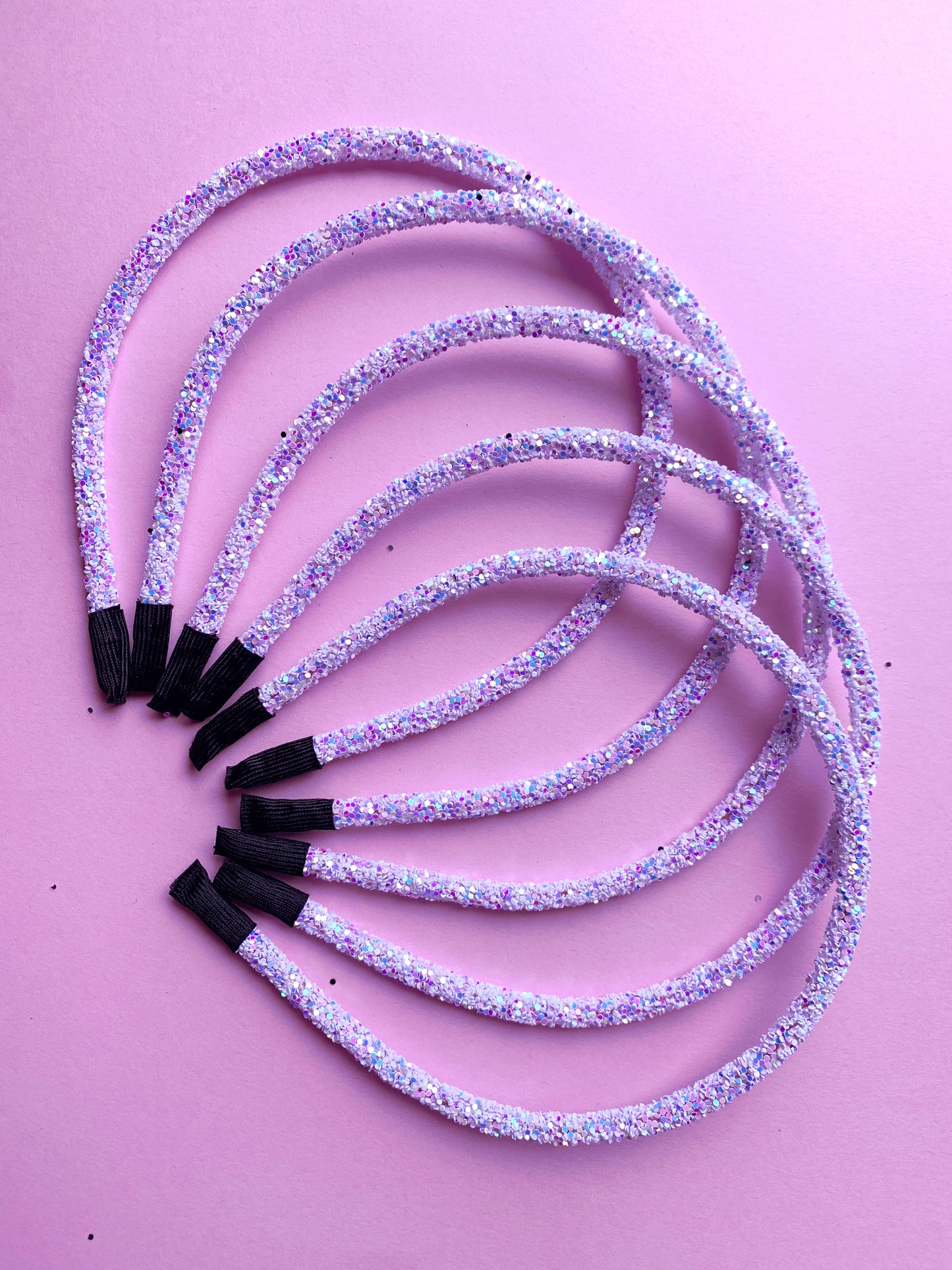 White Chunky Glitter Headband