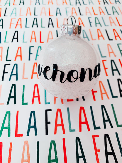 Personalized Glitter Ornaments “3