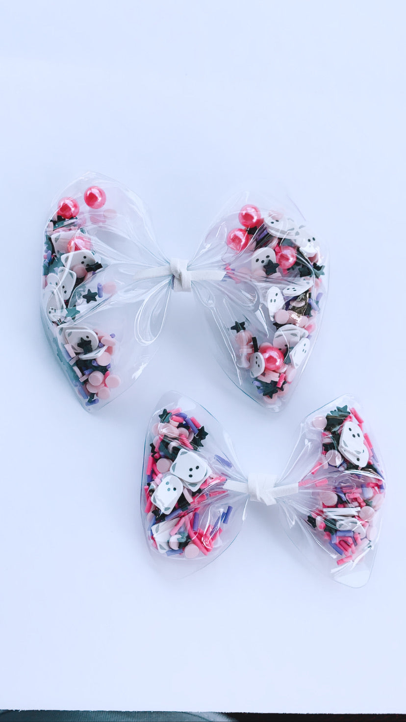 Pink ghost shaker bow