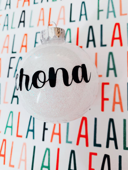 Personalized Glitter Ornaments “3