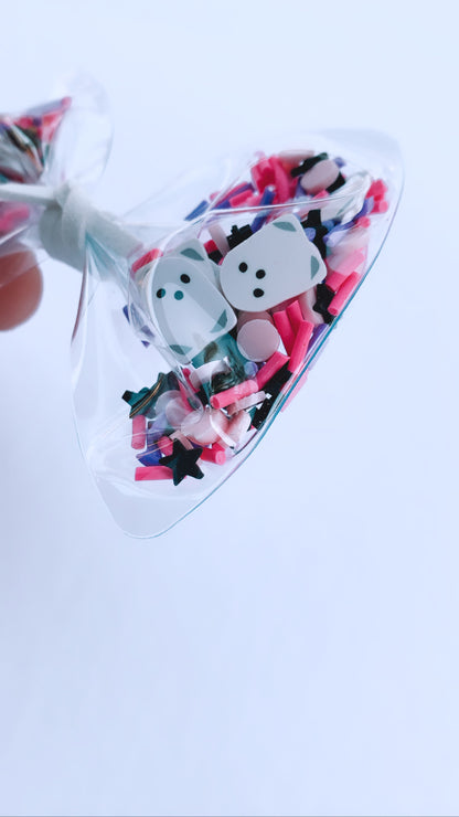 Pink ghost shaker bow