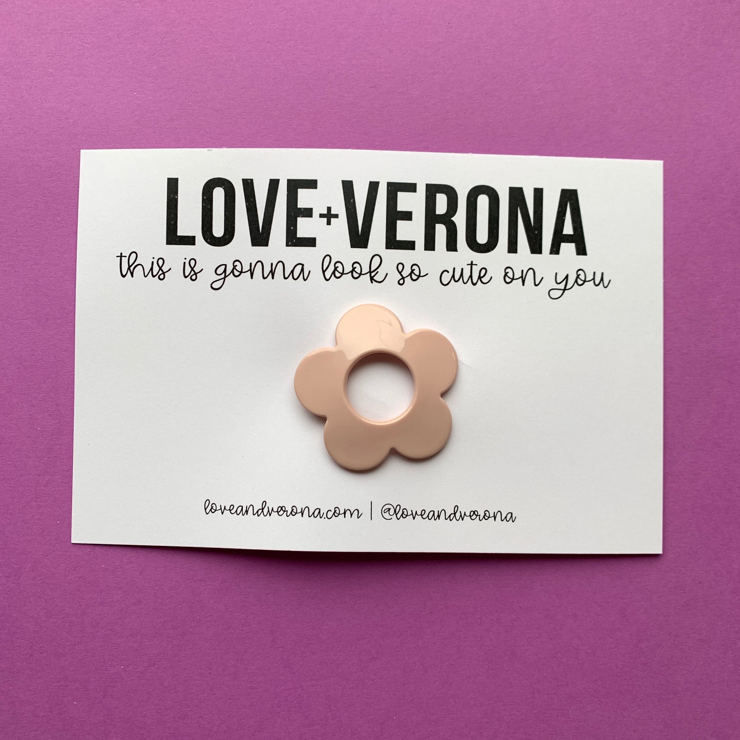 Beige Flower Clip