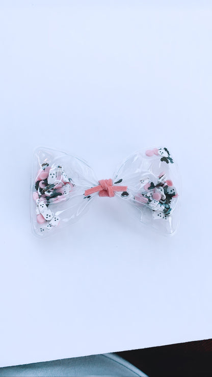 Pink boo ghost shaker bow