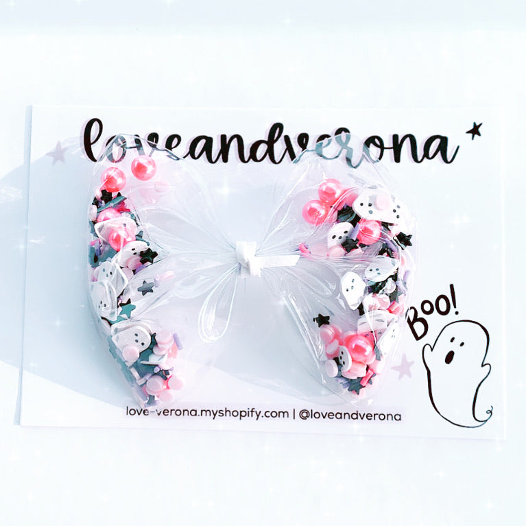 Pink ghost shaker bow