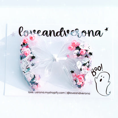 Pink ghost shaker bow