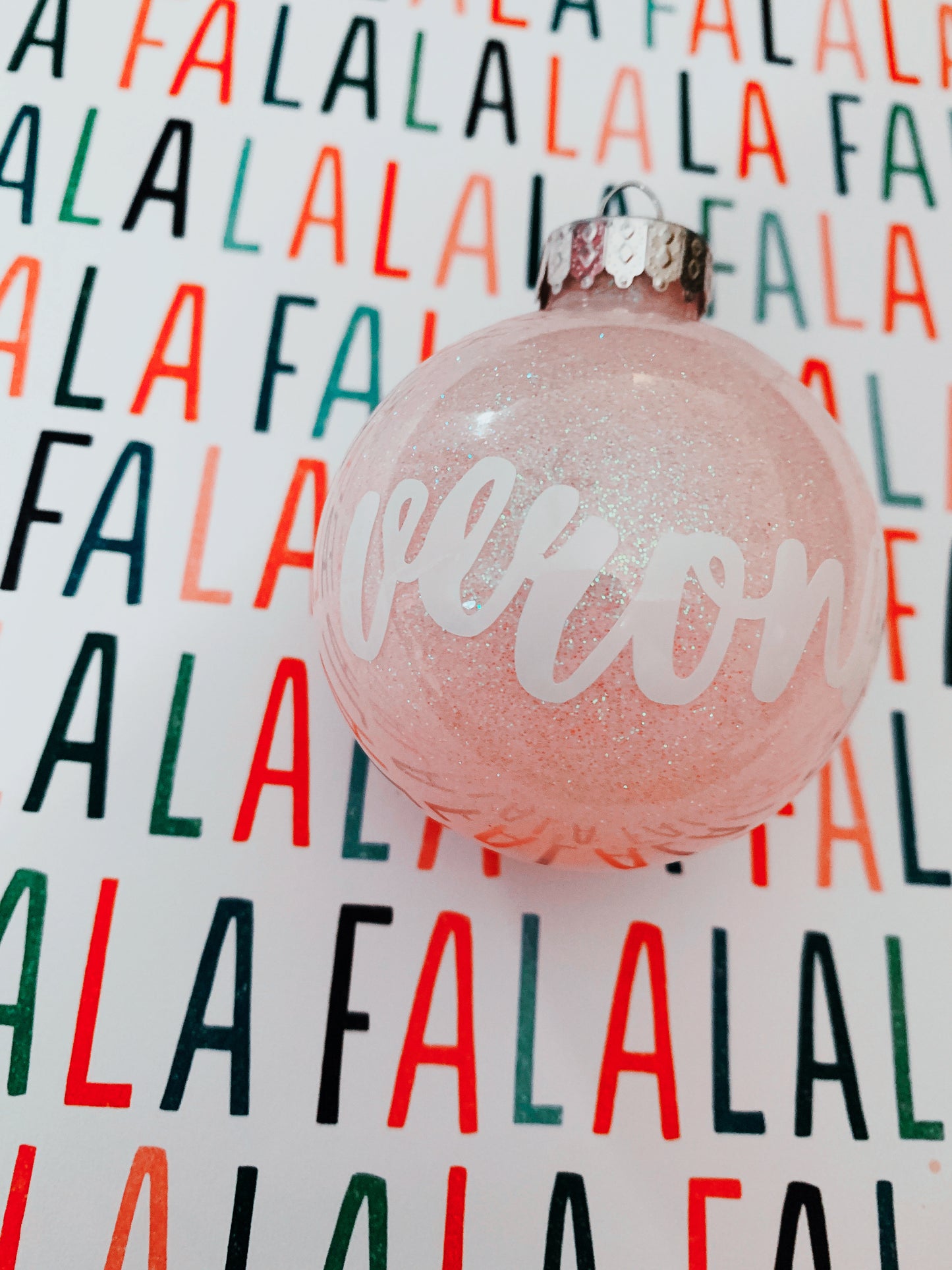 Personalized Glitter Ornaments “3