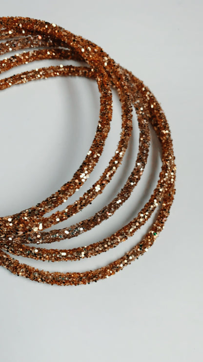 Gold NYE chunky glitter head bands