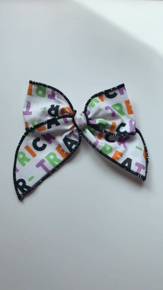 Trick Or Treat Oversized Edged Bow