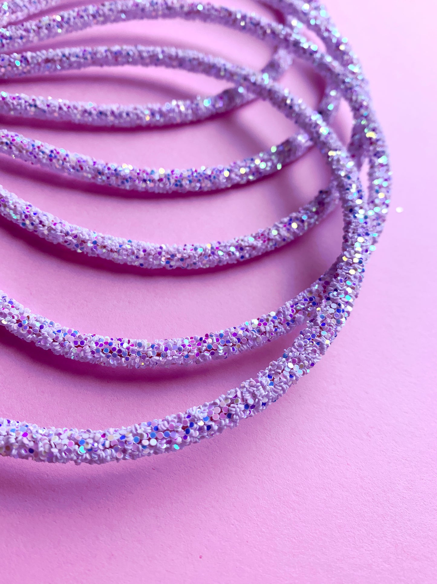 White Chunky Glitter Headband