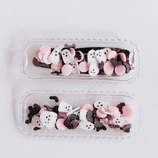 Rectangular pink ghost shaker clip