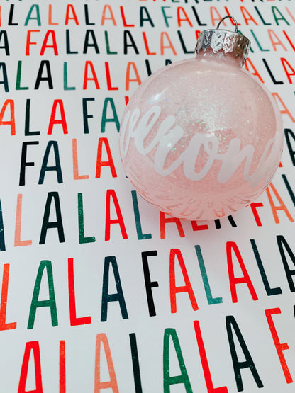 Personalized Glitter Ornaments “3