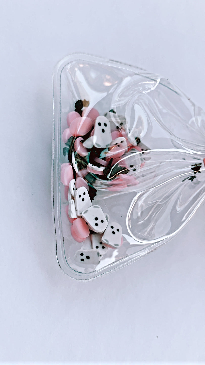 Pink boo ghost shaker bow