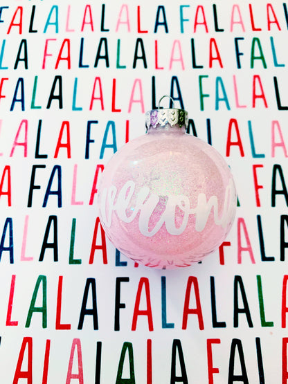 Personalized Glitter Ornaments “3