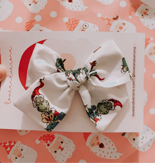 Oversized Grinch Bow