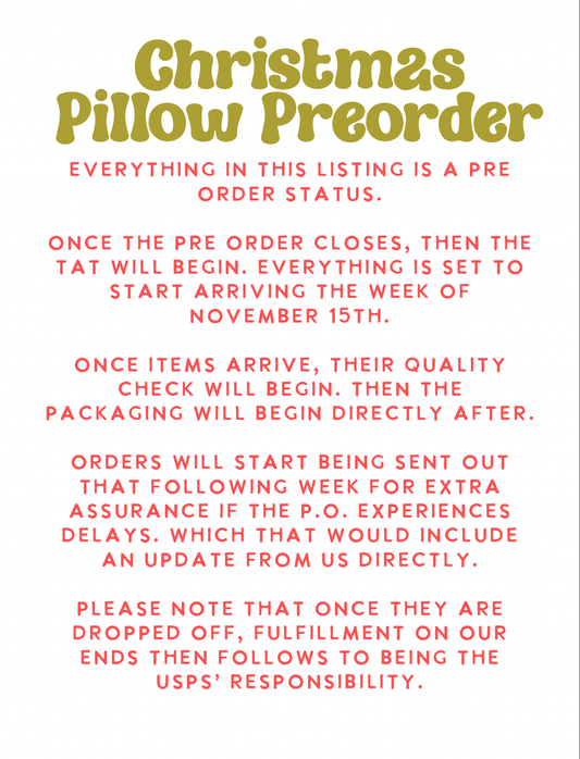 Christmas Pillows PRE ORDER