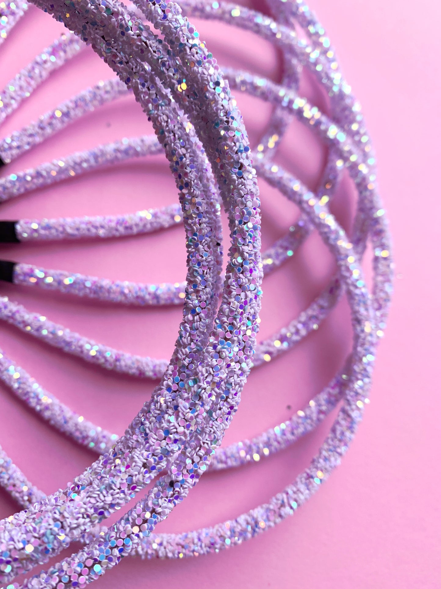 White Chunky Glitter Headband