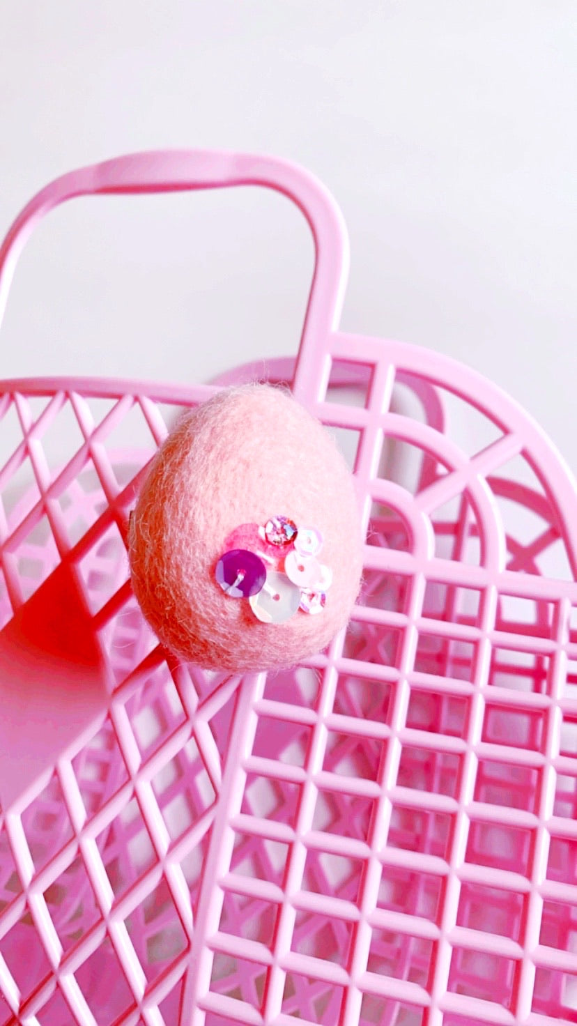 Sequined Easter Egg Hair Clip